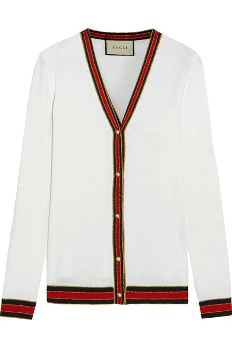 gucci cardigan white